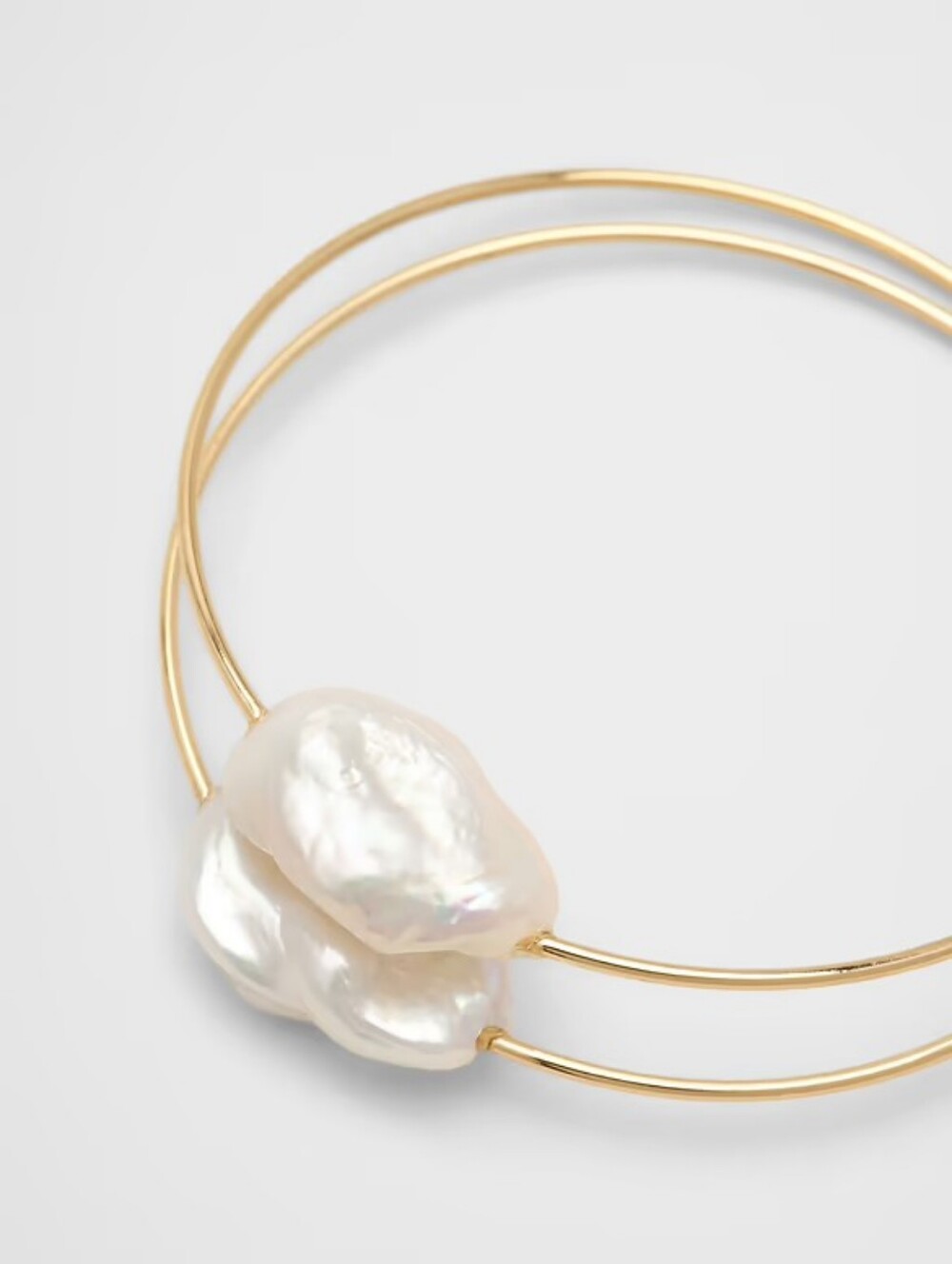 Brand New Banana Republic Freshwater Pearl Wire Hoop Earrings